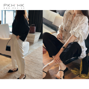 锥形裤 BI入华美日常醋酸提花现代新中式 重磅种草 PKH.HK特新品