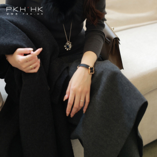 PKH.HK特冬季新品 时髦也温暖羊毛混纺轻熟通勤修身气质厚呢半裙