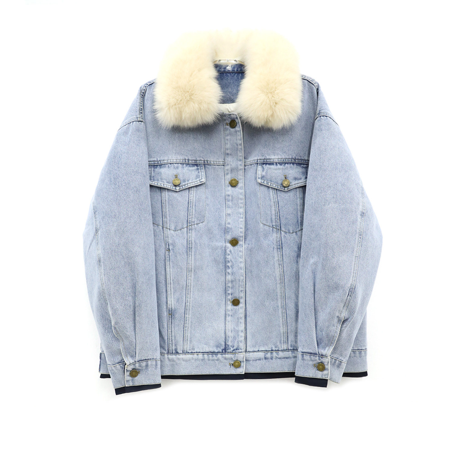 【雪域精灵】复古水洗可拆卸狐狸毛领连帽牛仔外套宽松羽绒服夹克,女装/女士精品,短外套,淘宝优惠券,粉丝福利购,淘宝优惠卷