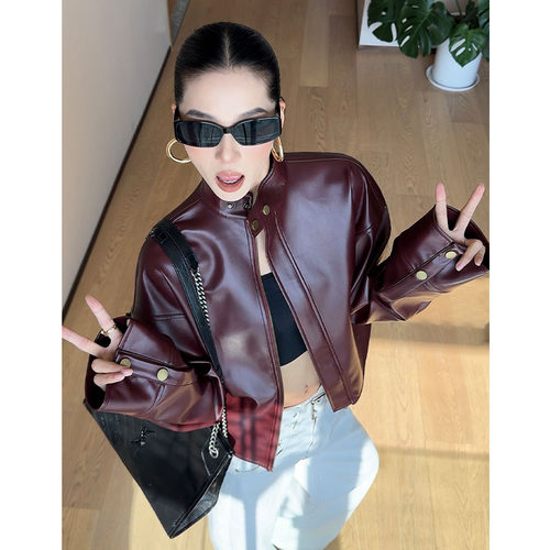 CIZZLEMORE 美式复古立领夹克女又酷又飒时尚休闲百搭短款外套