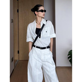 长裤 直筒阔腿西装 休闲高腰显瘦亚麻短袖 CIZZLEMORE雾岛听风