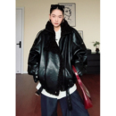 皮毛外套女 皮毛一体立领夹克廓形羊腿袖 CIZZLEMORE 摩登高阶时尚