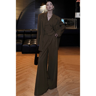 捏褶马甲阔腿裤 CIZZLEMORE 设计感西装 套装 三件套 高级感时尚