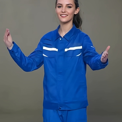 港口蓝色春秋厚款工作服通用