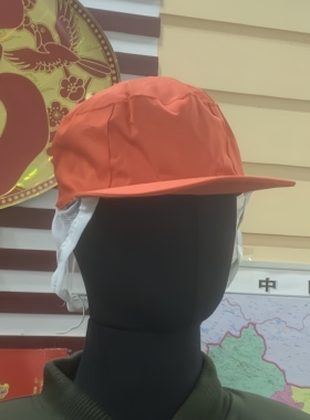 桔色多色带网兜食品工作服帽子网帽大檐帽卫生帽食品厂通用帽子