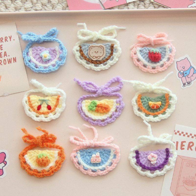 labubu4.0围兜拉布布mini口水巾娃娃小围兜口水兜手工编织玩偶配,服饰配件/皮带/帽子/围巾,DIY编织材料包,淘宝优惠券,粉丝福利购,淘宝优惠卷