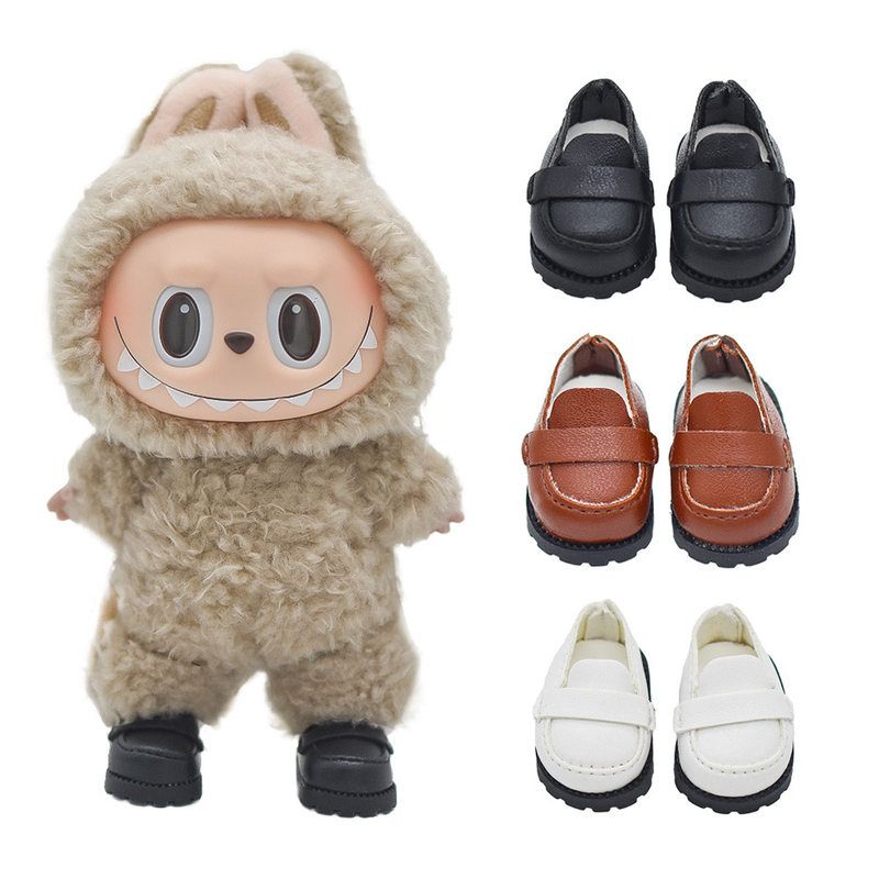 Labubu拉布布皮鞋分BJD娃鞋10CM