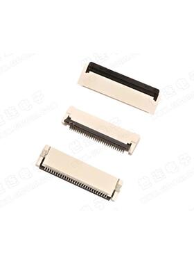 0.5mm FPC插座前锁 下接 H1.2mm 04-60pins FPC连接器 =QBL