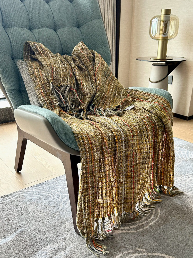 沅！NicoleMille欧式百搭出口沙发毯 办公室午睡盖毯午休毯户外毯