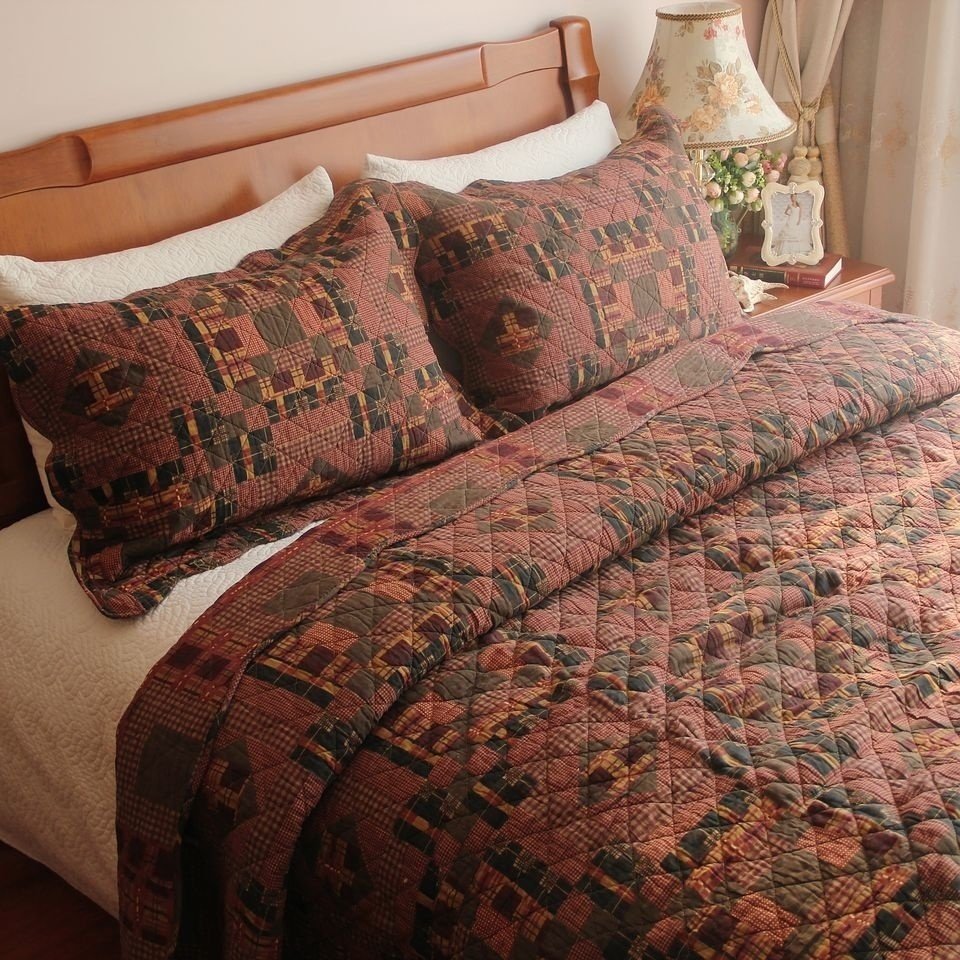 特惠包郵加厚簡約純棉绗縫被床蓋三件套全棉床上用品夾棉雙人床罩在類目 牀上用品, 牀品套件/四件套/多件套中 - 來自Buy2taobao.com提供專業的淘寶代購服務