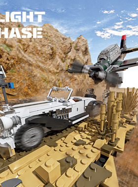 砖悦66123亚马逊欧洲站新品大龄儿童拼装飞机积木DIY夺宝战争