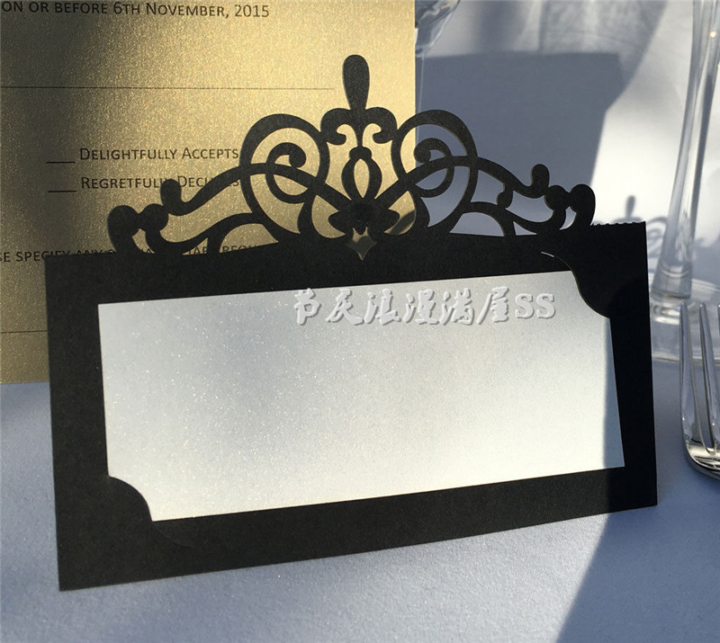 外贸热销款皇冠结婚20名字席位牌