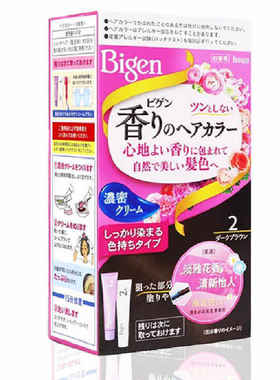 /花果香染发日本进口花果香植物黑发染发剂遮白发染发膏