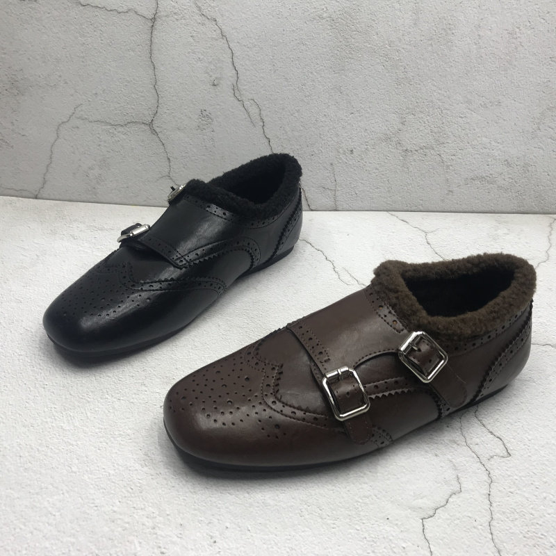 品牌撤柜2025冬季新款断码处理女鞋英伦风平底加绒保暖复古方头鞋,女鞋,浅口单鞋,淘宝优惠券,粉丝福利购,淘宝优惠卷