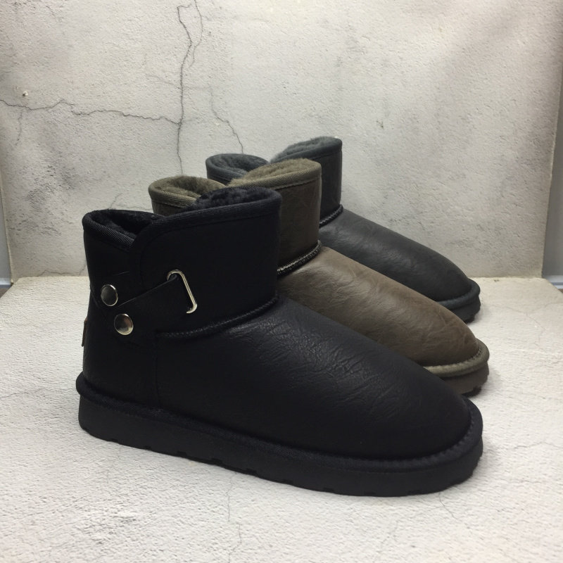 品牌撤柜冬季新款真皮商务休闲牛皮男鞋短筒软底舒适潮流雪地靴子,流行男鞋,时尚雪地靴,淘宝优惠券,粉丝福利购,淘宝优惠卷