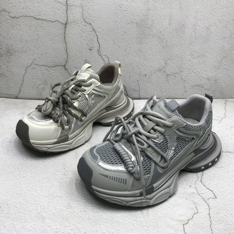 品牌撤柜2026春季新款断码处理真皮女鞋潮流松糕底网面拼接老爹鞋,女鞋,时尚休闲鞋,淘宝优惠券,粉丝福利购,淘宝优惠卷