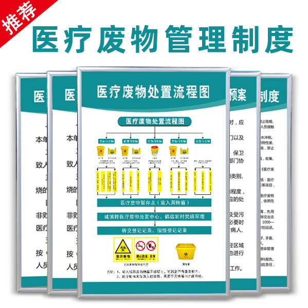 废物管理制度牌医疗废物暂存点标识牌医疗消毒供应室制度医疗废弃