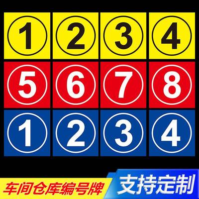 号码牌数字机台编号牌直播号码牌数字数字号码牌贴纸大字数字编号