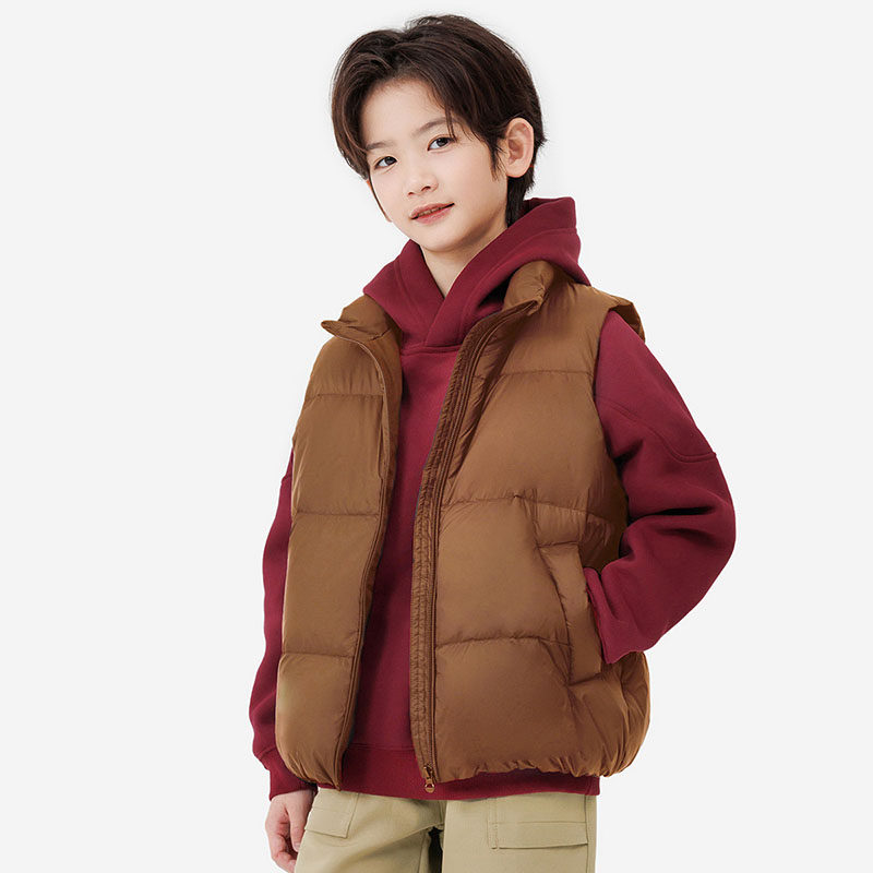 纯一良品男女童羽绒马甲鹅绒背心