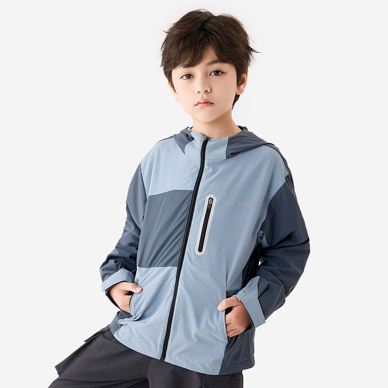 纯一良品男童户外机能外套连帽