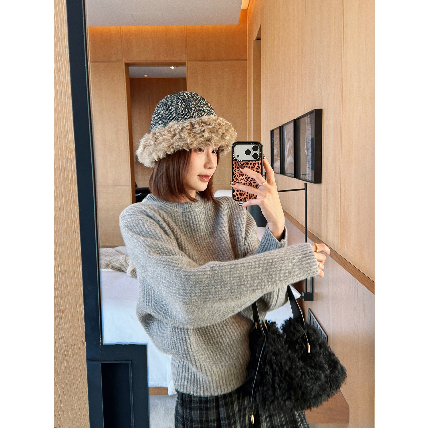 美丽诺御寒加厚全羊毛针织衫