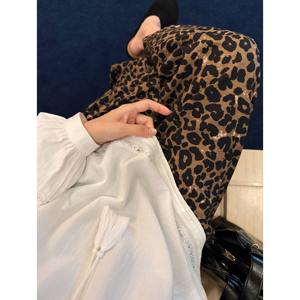 【MGDM】豹纹印花休闲裤