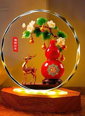招财进宝摆件五福临门葫芦摆件客厅招财摆件祝福礼物