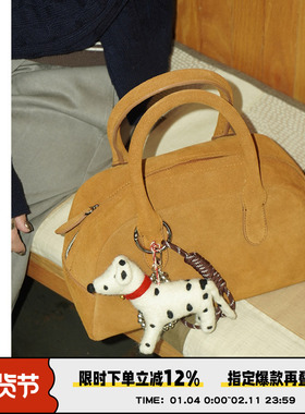 AbbottVINTAGE【波士顿包】原创设计磨砂牛皮手提包秋冬新款2025