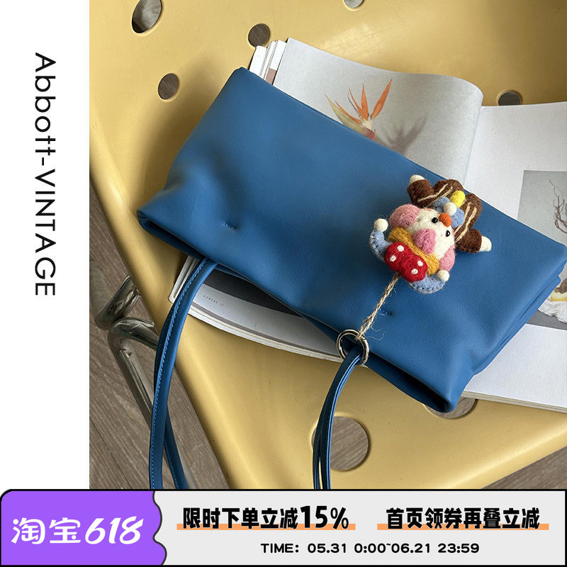 AbbottVINTAGE【海盐小方】头层牛皮小众休闲女包单肩包简约春新