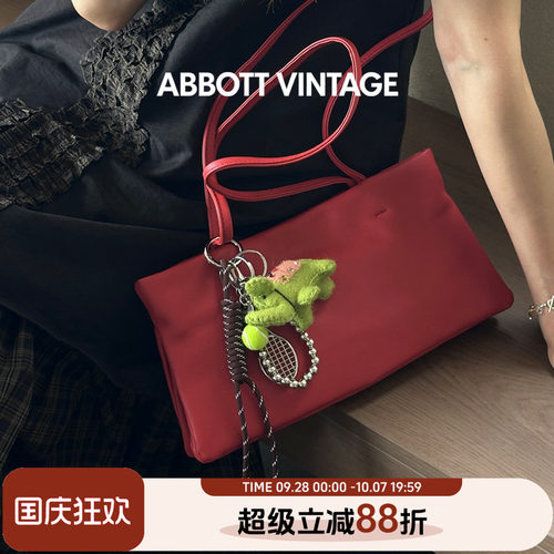 AbbottVintage头层牛皮小方包