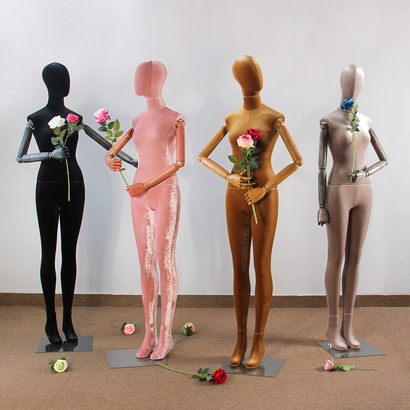 彪氏模特女全身服装店橱窗展示人体模特实木手女装店高档陈列道具