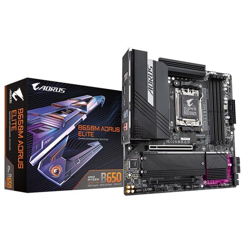 技嘉主板技嘉B650M AORUS ELITE小雕白魔鹰电脑台式机AMD CPU9700