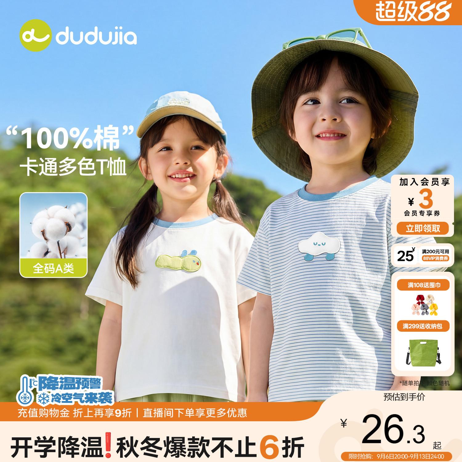嘟嘟家男童T恤儿童纯棉夏季图片