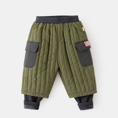 宝宝冬季加厚棉裤男童