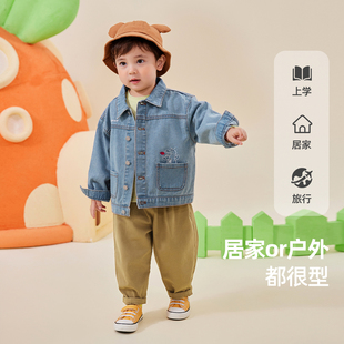 嘟嘟家宝宝软牛仔上衣男童牛仔外套春秋装新品儿童褂子婴儿童装秋