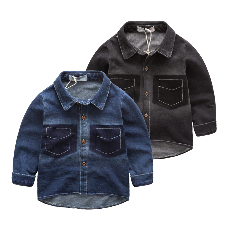 Chemise garcon à manche longue en coton - Ref 2082030 Image 1