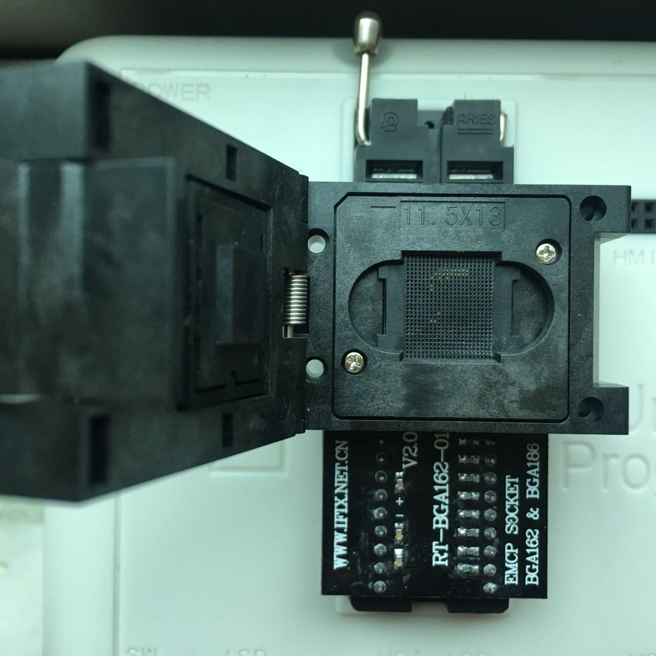 BGA162 BGA186 EMCP烧录座适配器弹跳座读写 手机EMMC RT809H适用
