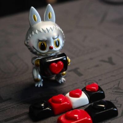 火箭锤外设小胖心个性键帽单个机械键盘键帽十字轴键帽爱心键帽