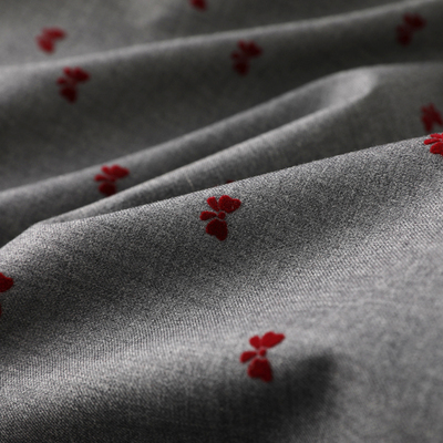 立体蝴蝶结服装面料灰色系百褶裙