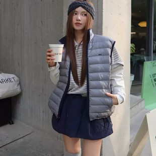 H235121964 韩版25冬时尚立领设计轻薄百搭无袖羽绒马甲5