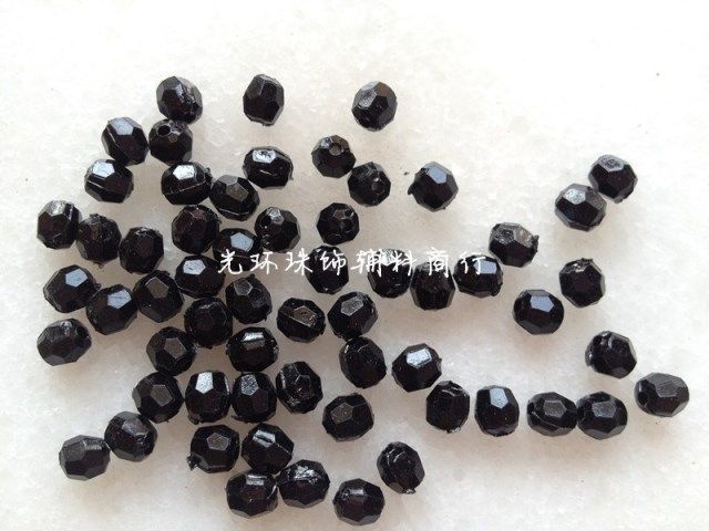 DIY手工材料 32切面玻璃珠5mm压克力黑色角珠 服装辅料 串珠材料,饰品/流行首饰/时尚饰品新,其他DIY饰品配件,淘宝优惠券,粉丝福利购,淘宝优惠卷
