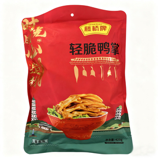 藤桥牌鸭掌温州特产卤味酱香鸭爪休闲零食休闲装420g辣味小吃零食