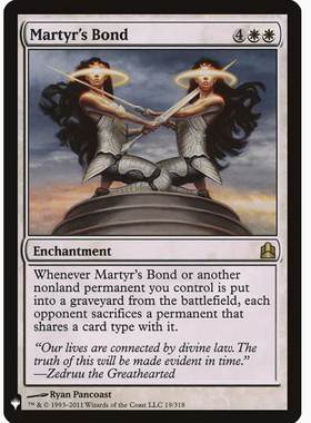 【莎莎的小窝】万智牌 殉教者的结合 英文平list