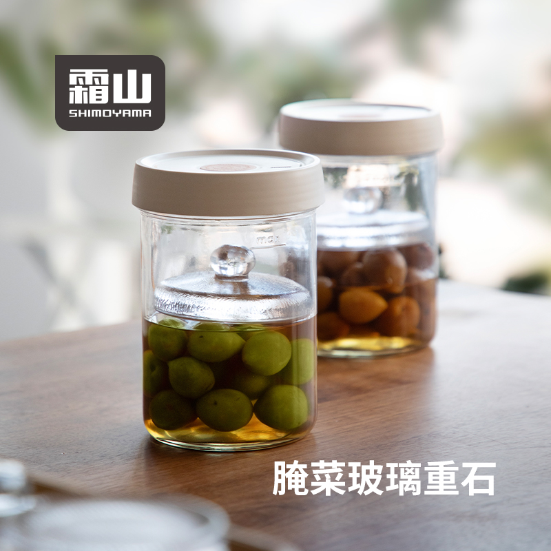 霜山腌菜玻璃重石套装家用一夜渍