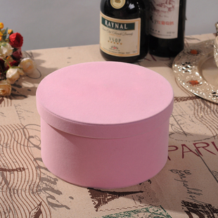 21圆形桶绒布粽子包装礼盒 520礼物盒喜糖伴娘伴手礼盒花艺包装盒