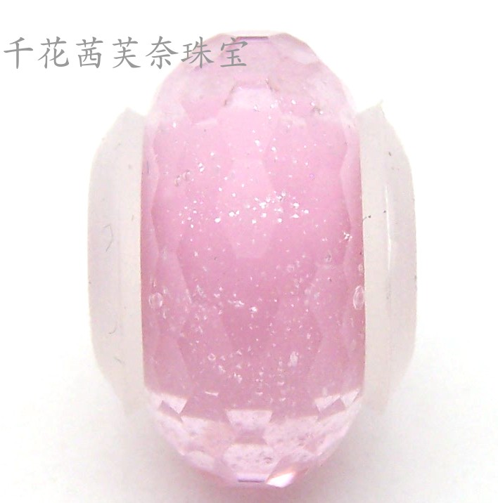 JGJ11 3D硬金配珠 硅胶琉璃珠配饰 适用于周生生黄金散珠真皮绳