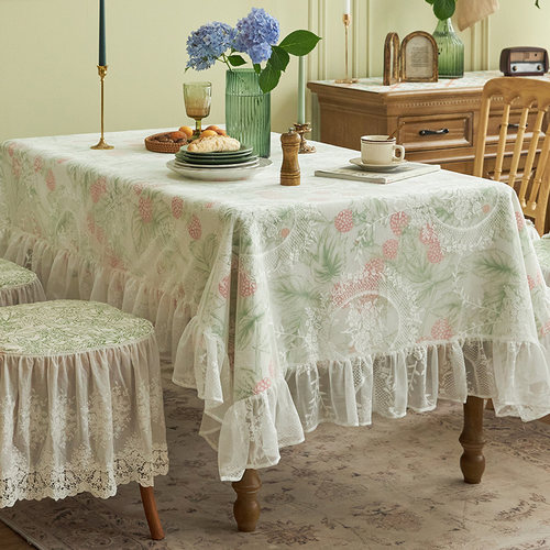 茶几台布布田园防水防油桌布