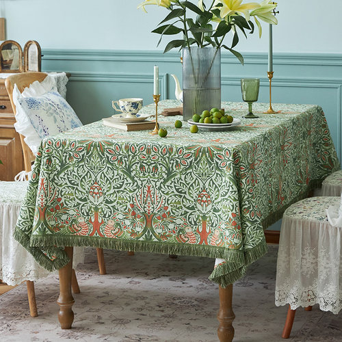 美式复古桌布轻奢高级棉麻