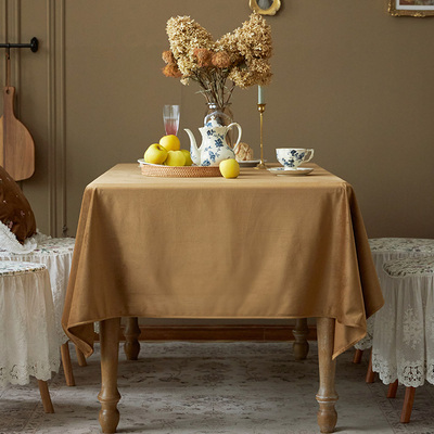 法式长方形复古纯色丝绒