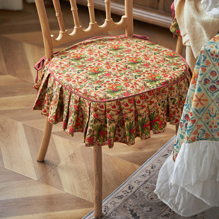 家用凳子座垫防滑四季 坐垫套罩欧式 通用椅子垫定制 复古椅垫 美式